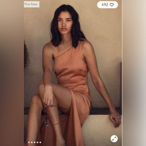 BHLDN DYLAN SATIN CHARMEUSE DRESS